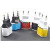 2 Ports EU AC Travel USB Wall Charger HTC Cell Phones Adapter